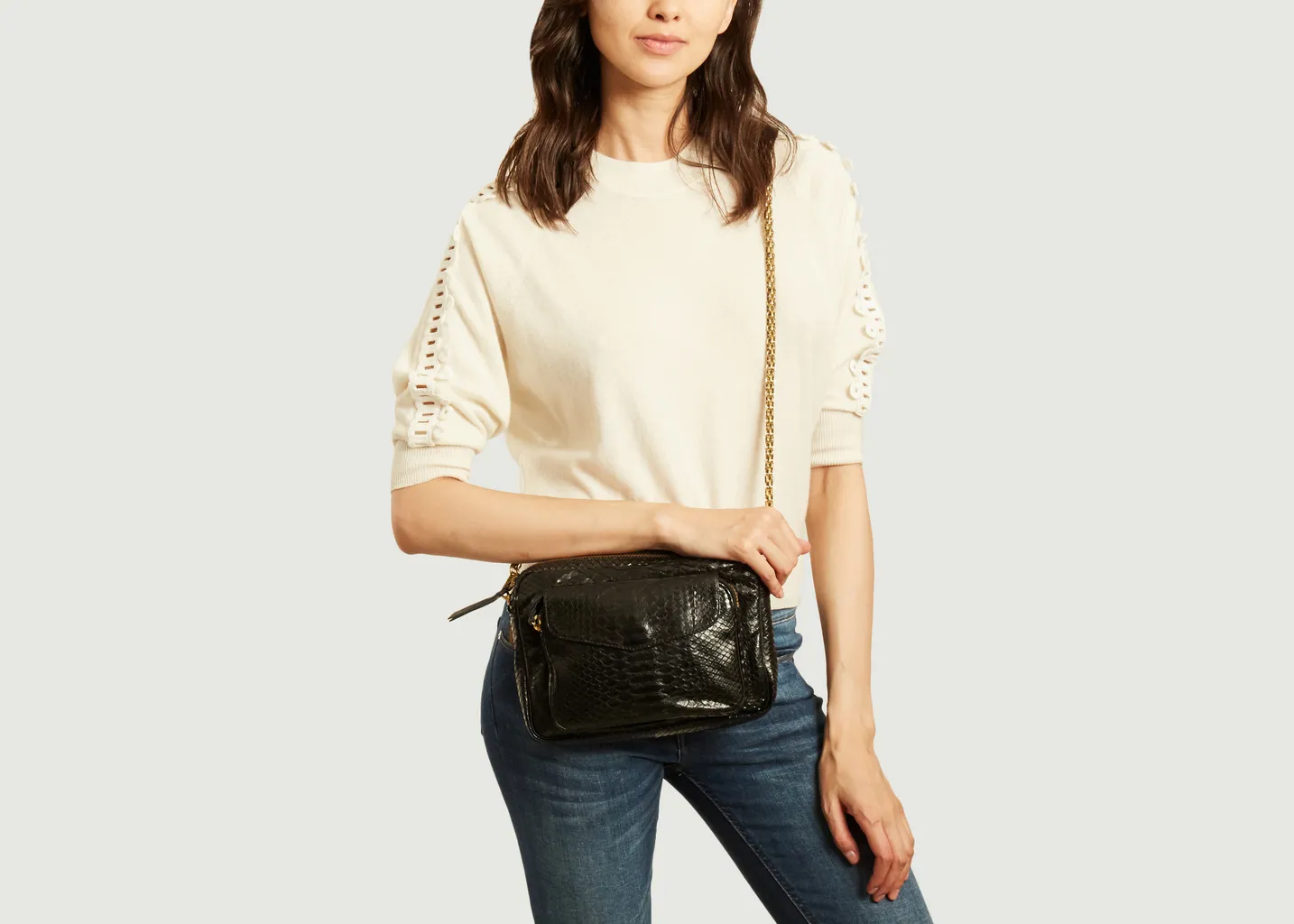 Sac en cuir de python Big Charly Claris Virot