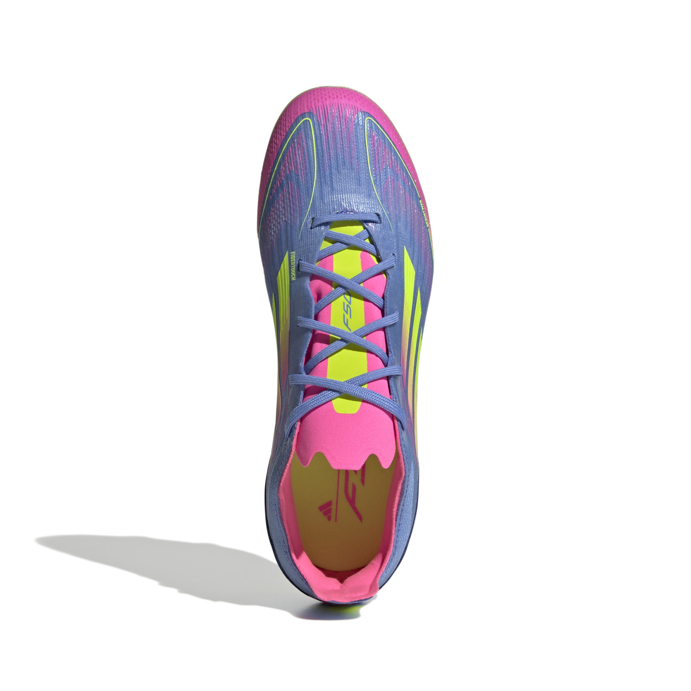Adidas F50 Elite Gras Voetbalschoenen (FG) Kids Blauw Neongeel Roze
