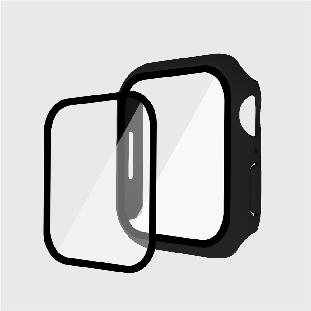 Apple Watch (41mm) Hardcase Bumper Hülle mit Displayschutz - Schwarz