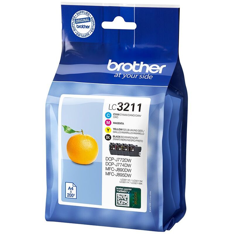 Brother LC-3211VAL Tintenpatronen Multipack, cyan, gelb, magenta, schwarz