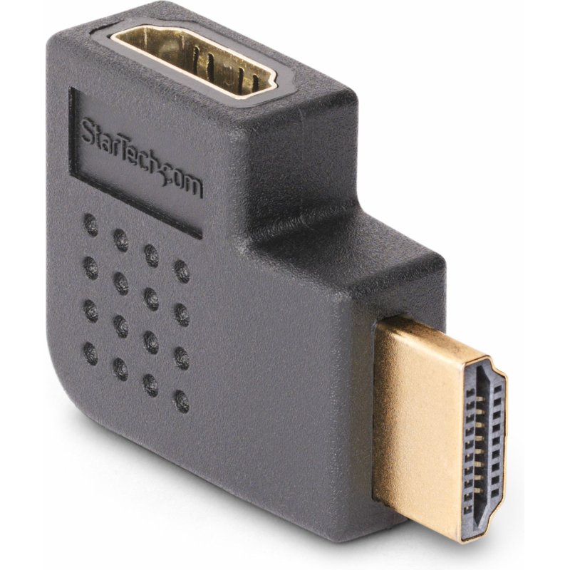 StarTech.com Adaptateur HDMI 2.0 à Angle Droit, Mâle vers Femelle, Économiseur de Port HDMI Horizontal à 90 Degrés, 4K 60Hz, Extension Coudé pour HDMI à Haut Débit, Raccord HDMI 2.0 en Angle Horizontal, M/F