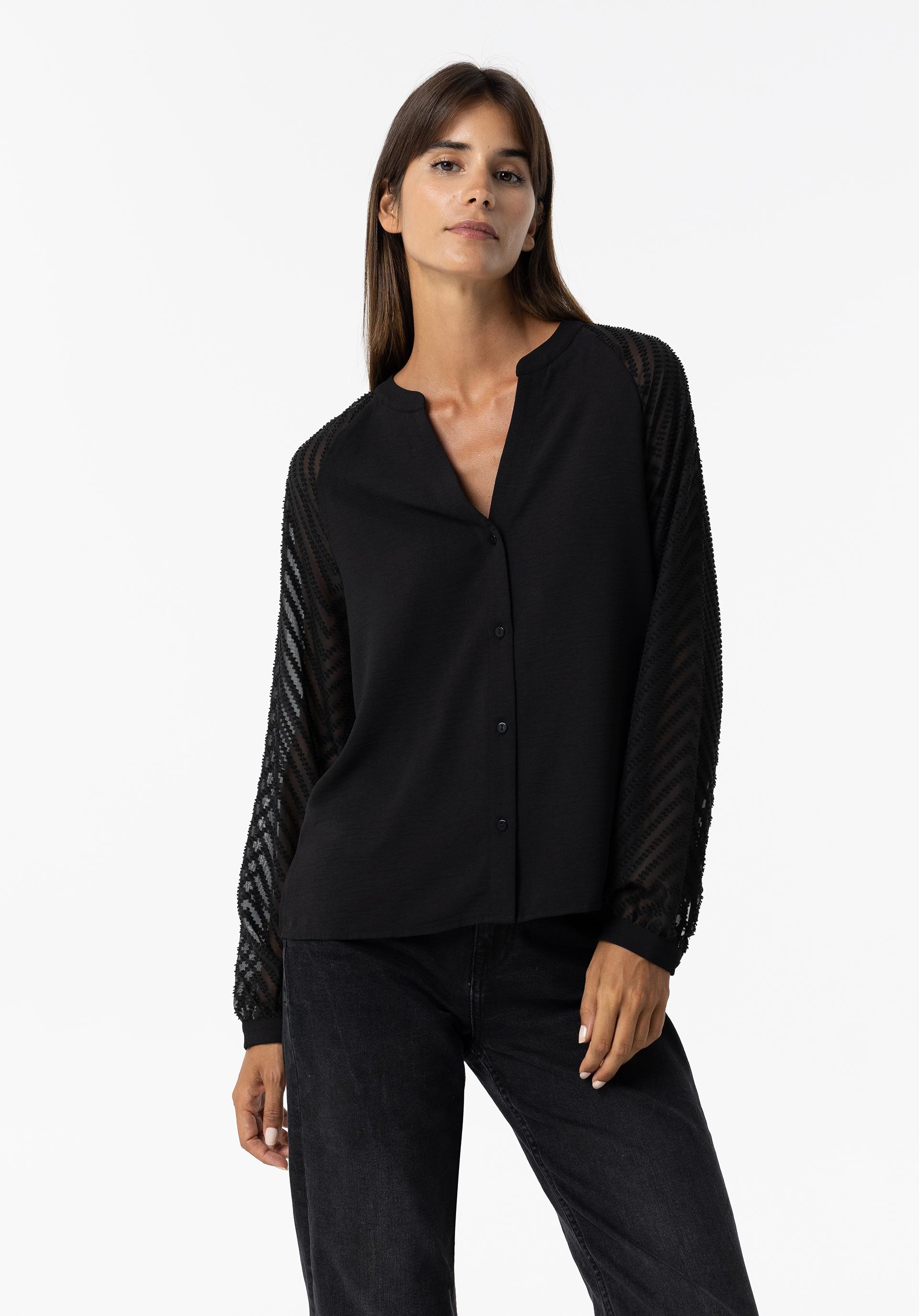Camisa Efeito Enrugado Pormenor Plumeti