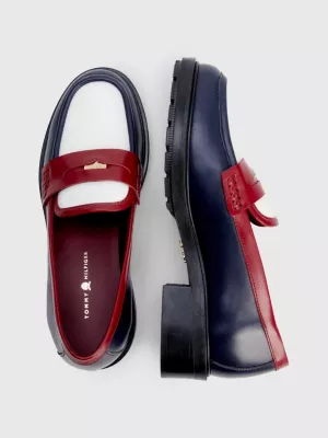 Mocassins de couro com blocos de cores da Crest Classic