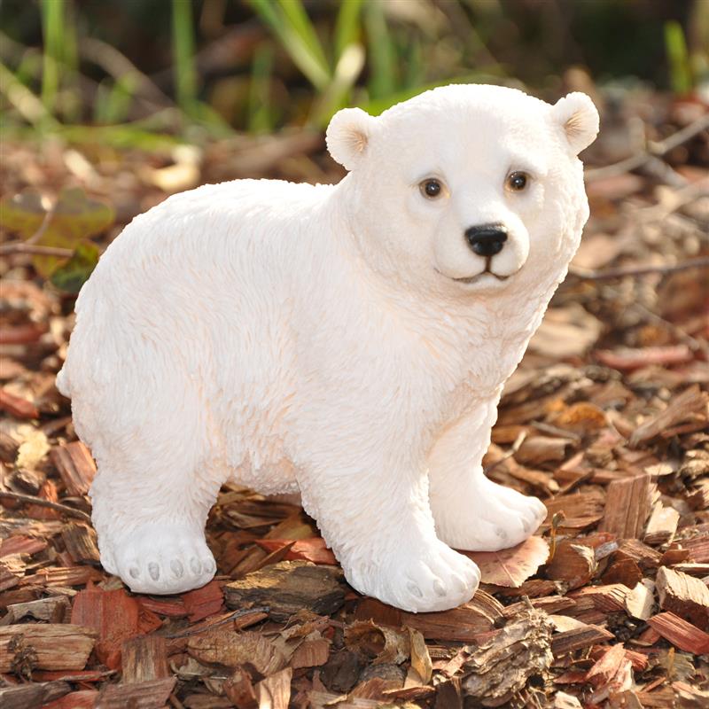 Dazikemo Dekofigur Gartenfigur Eisbär 17 x 10 x 14 cm
