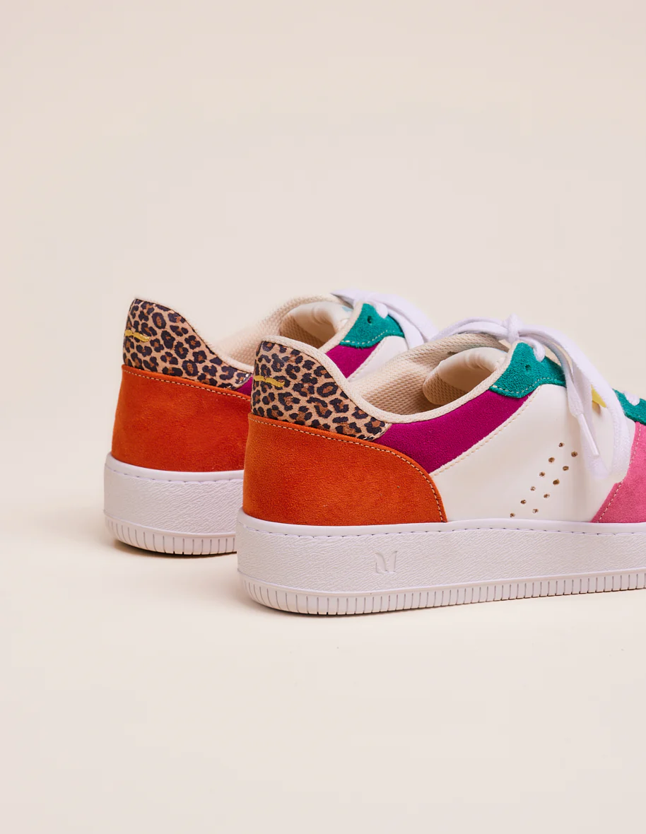 Baskets basses Maxence F - Rose blanc canard