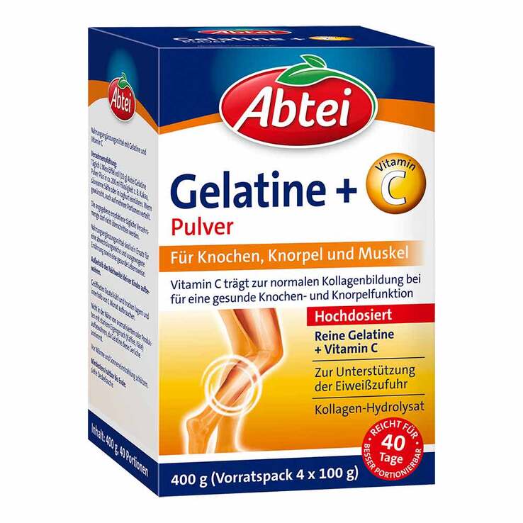 Abtei Gelatine Plus Vitamin C Pulver, 400 g