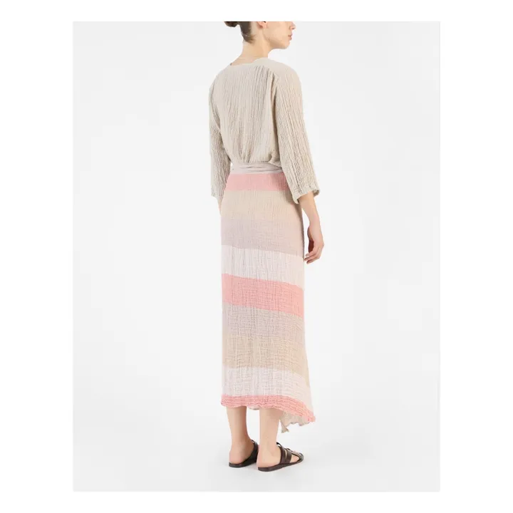 Masscob Jupe Blanchard Lin | Rose pêche