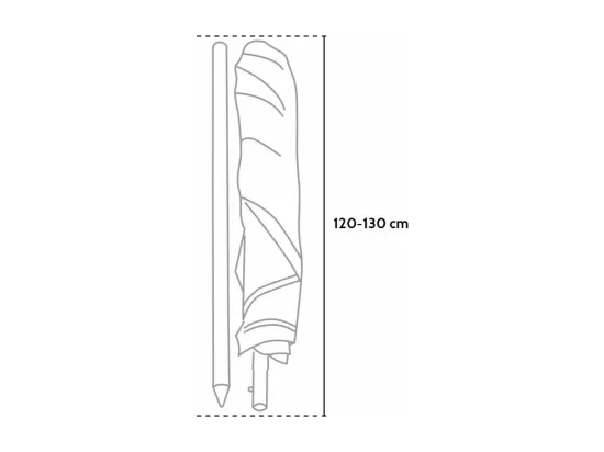 Parasol de plage 220 cm coupe-vent professionnel anti UV OmbraX