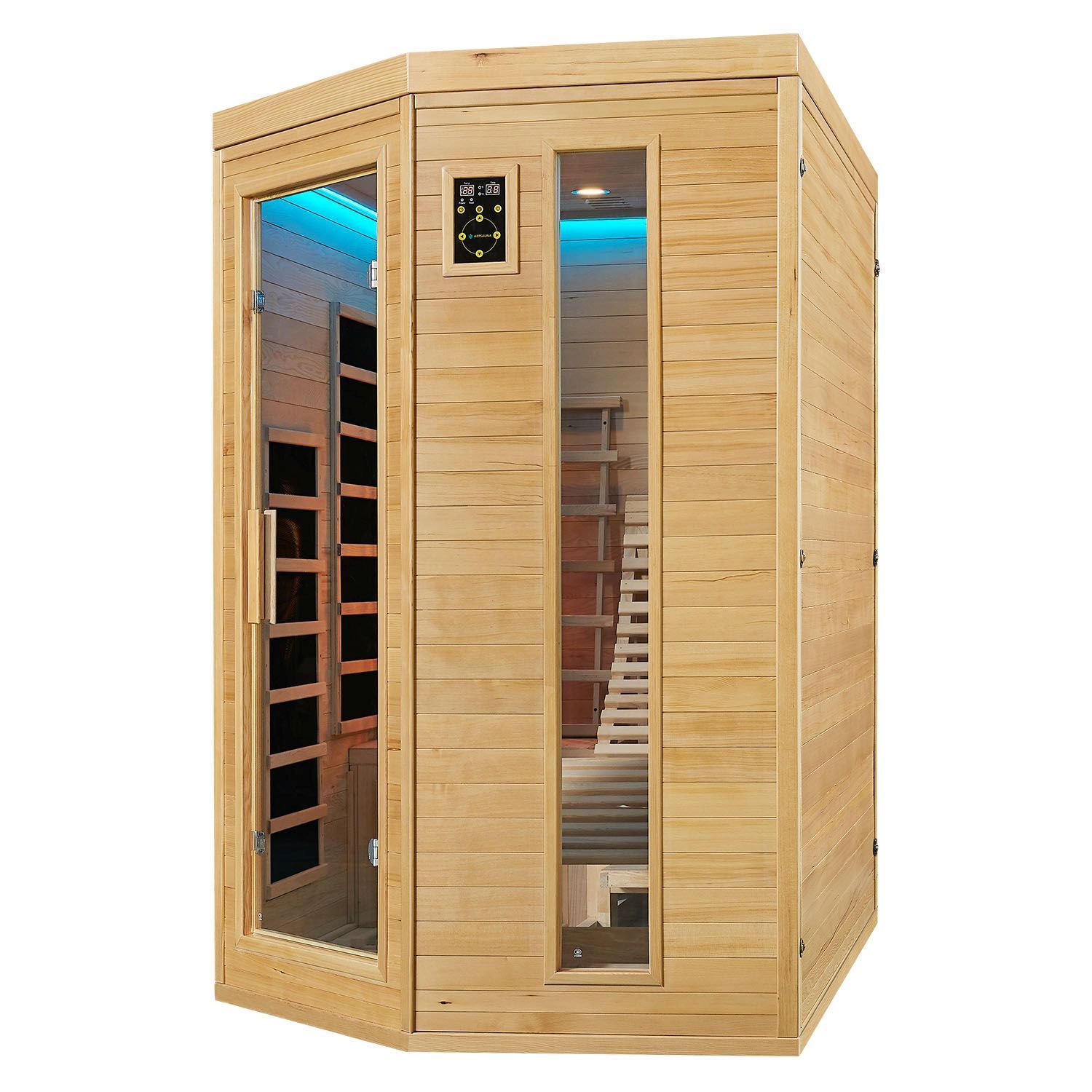 Artsauna Infrarotkabine Wärmekabine Esbjerg mit Triplex-Heizsystem & Hemlockholz