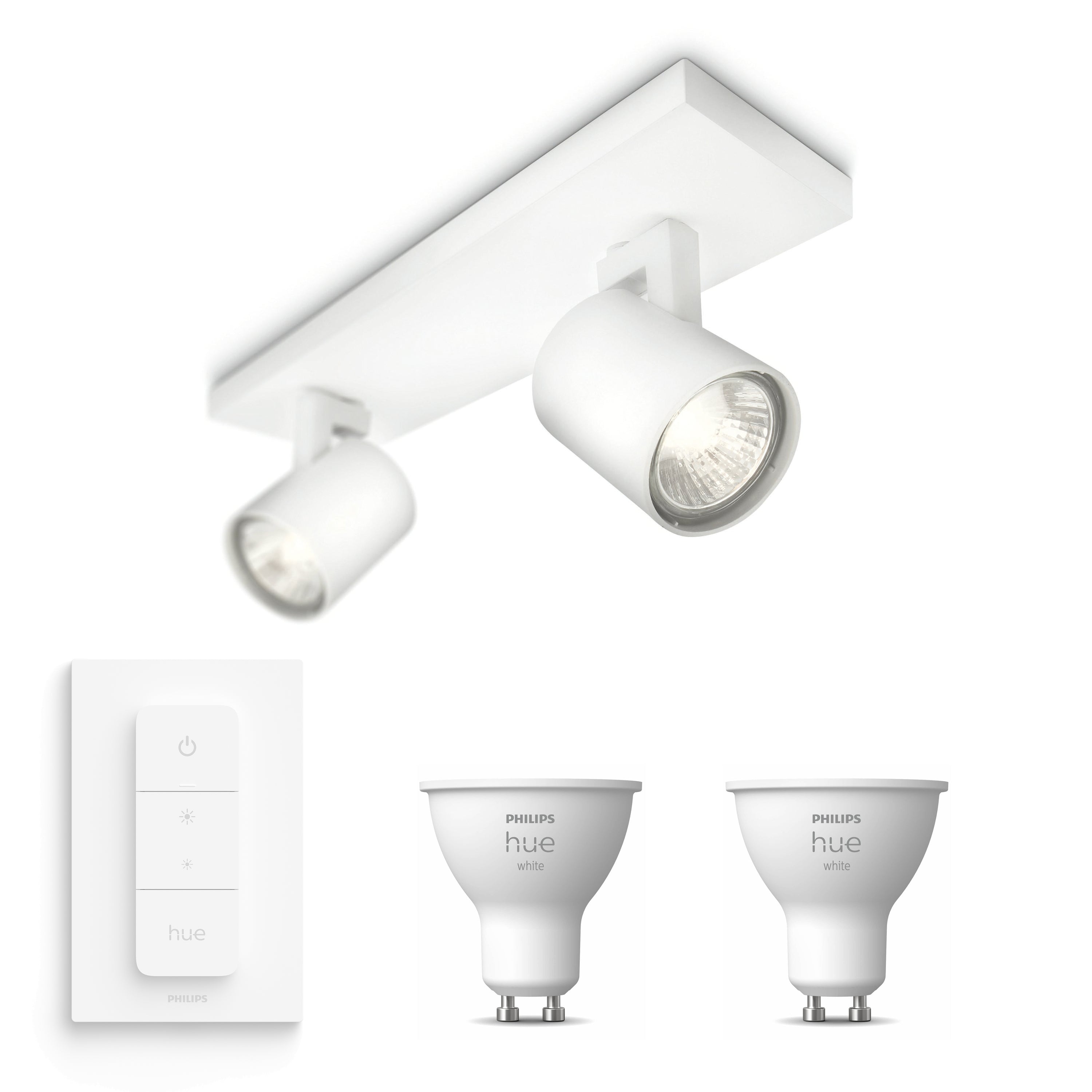 Philips Runner Opbouwspot met Hue White GU10 & Dimmer - Wit