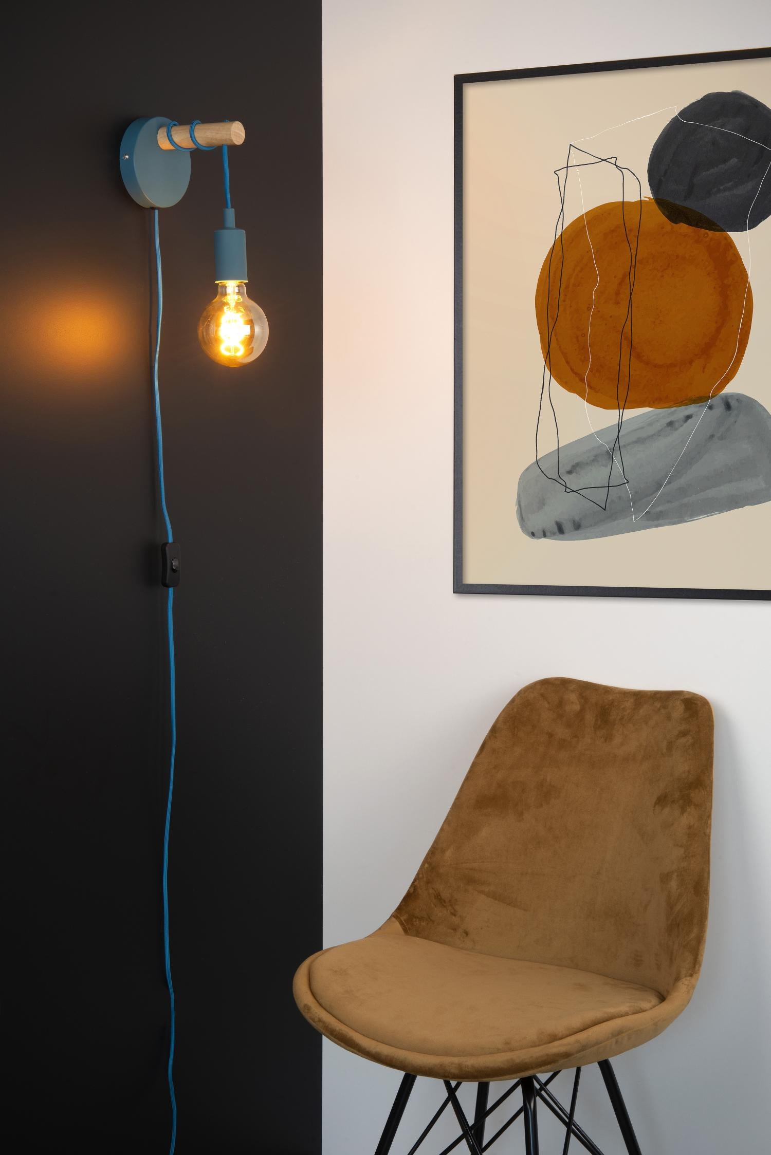 Lucide POLA Wandlamp - Blauw