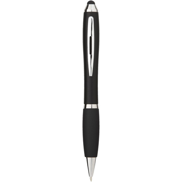 EgotierPro 106392 - Stylo bille stylet coloré avec grip noir Nash