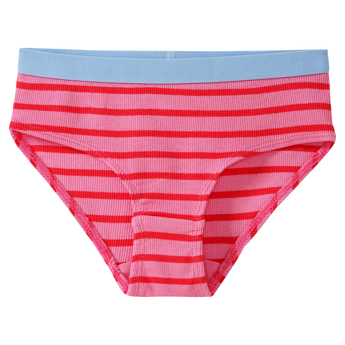 Famy 3 Mädchen Slips mit Rippstruktur hellblau / hellgelb / rosa