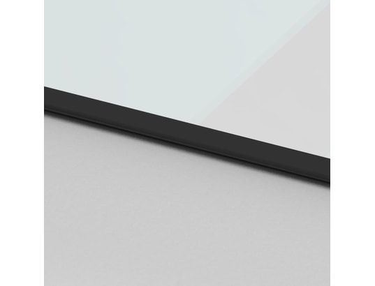 VIDAXL - Porte verre Porte coulissante noir 76x205 cm verre trempé aluminium