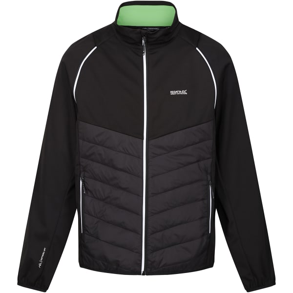 Doudoune randonnée REGATTA STEREN HYBRID BLACK (JASMINE GREEN)