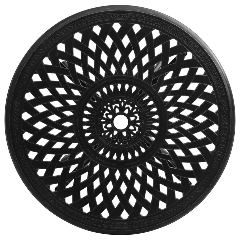 vidaXL - Bistroset - Zwart - Aluminium