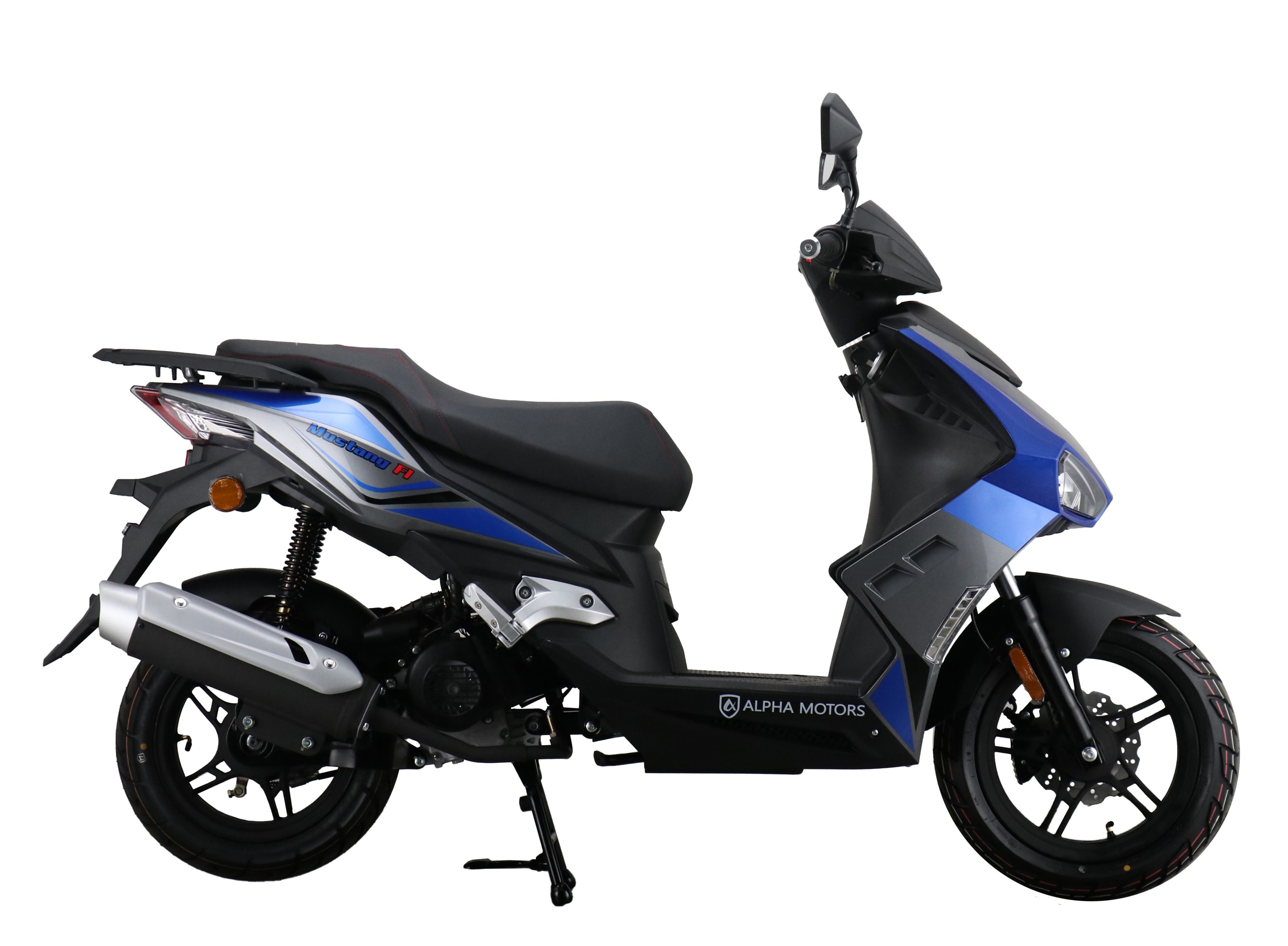 Alpha Motors Motorroller Mustang FI 50 ccm 45 kmh EURO 5 blau-grau
