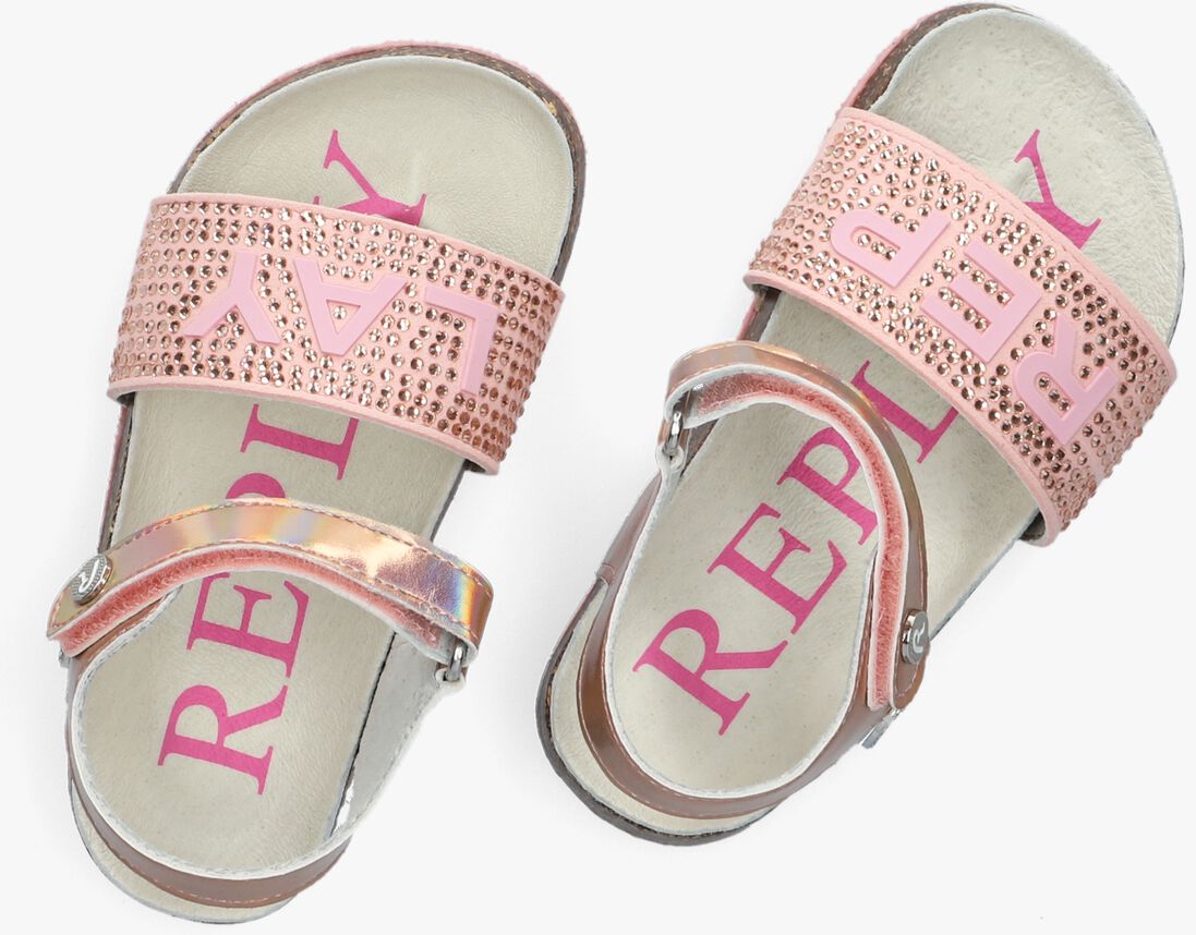 REPLAY roze replay sandalen birky jr diamonds