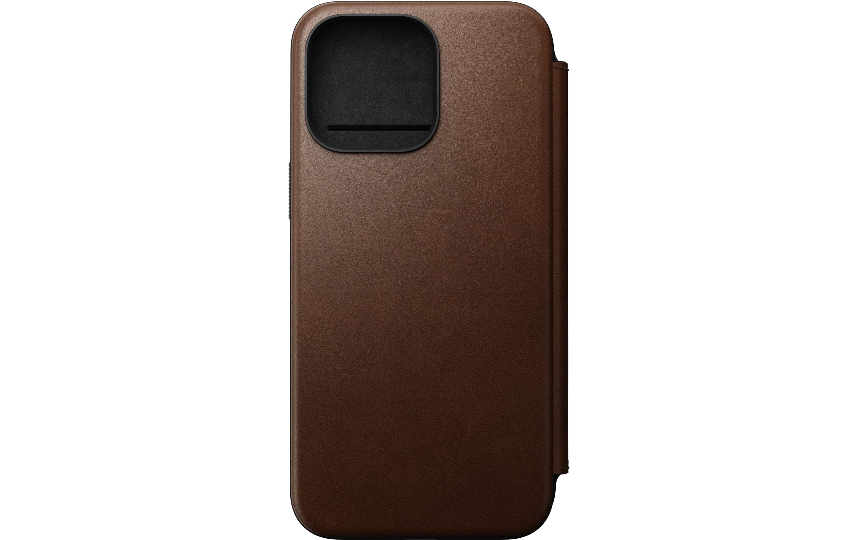 Book Cover Modern Leather Folio iPhone 15 Pro Max BraunModernes Leder Folio für das Apple iPhone 15 Pro Max
