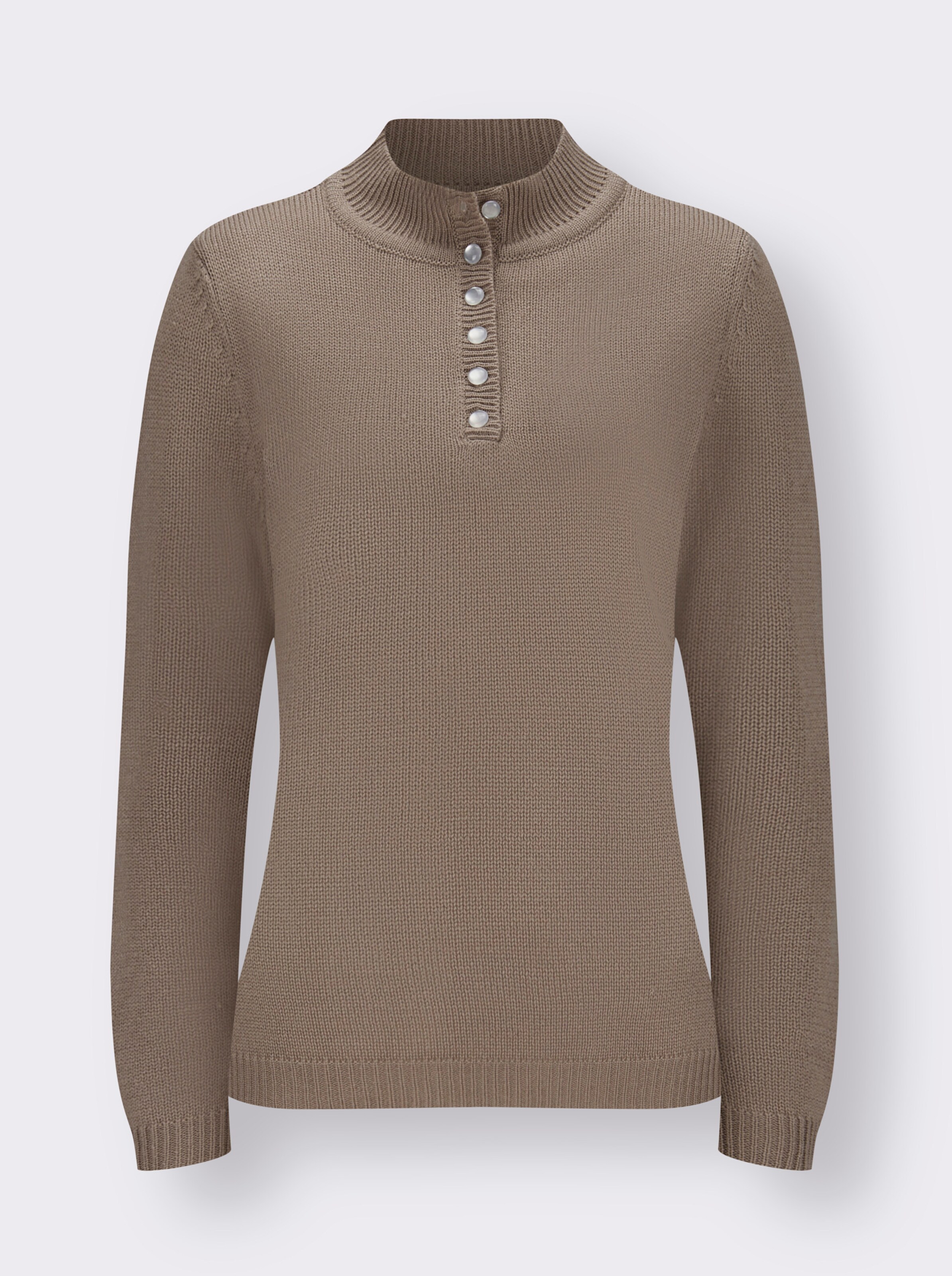 Stehkragen-Pullover