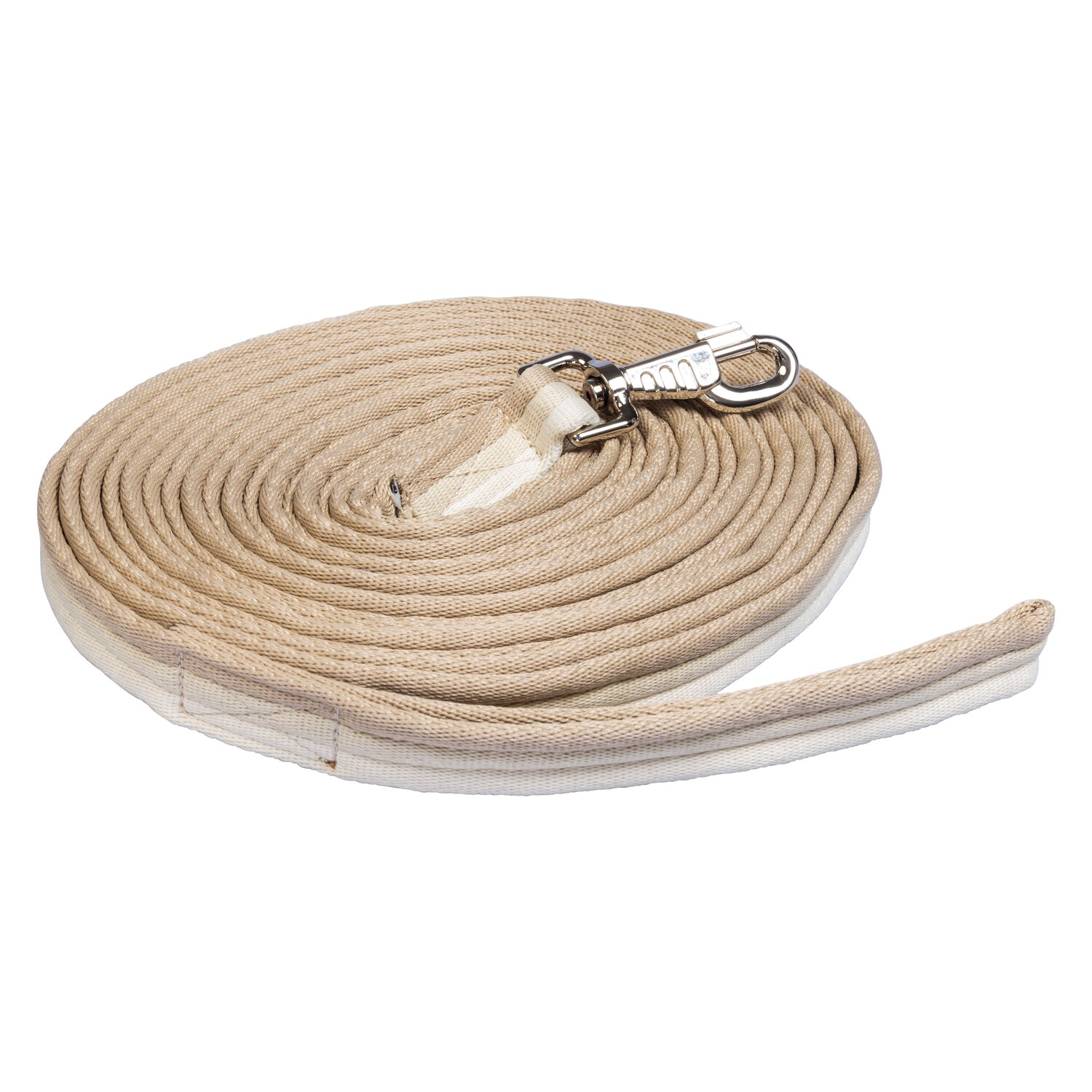 Horse-friends Longierleine Tricolor, 8 m  - white/grey/beige - 8 m