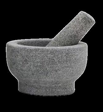 PIERA Mörser mit Stössel - Grau / H: 6.0 cm
