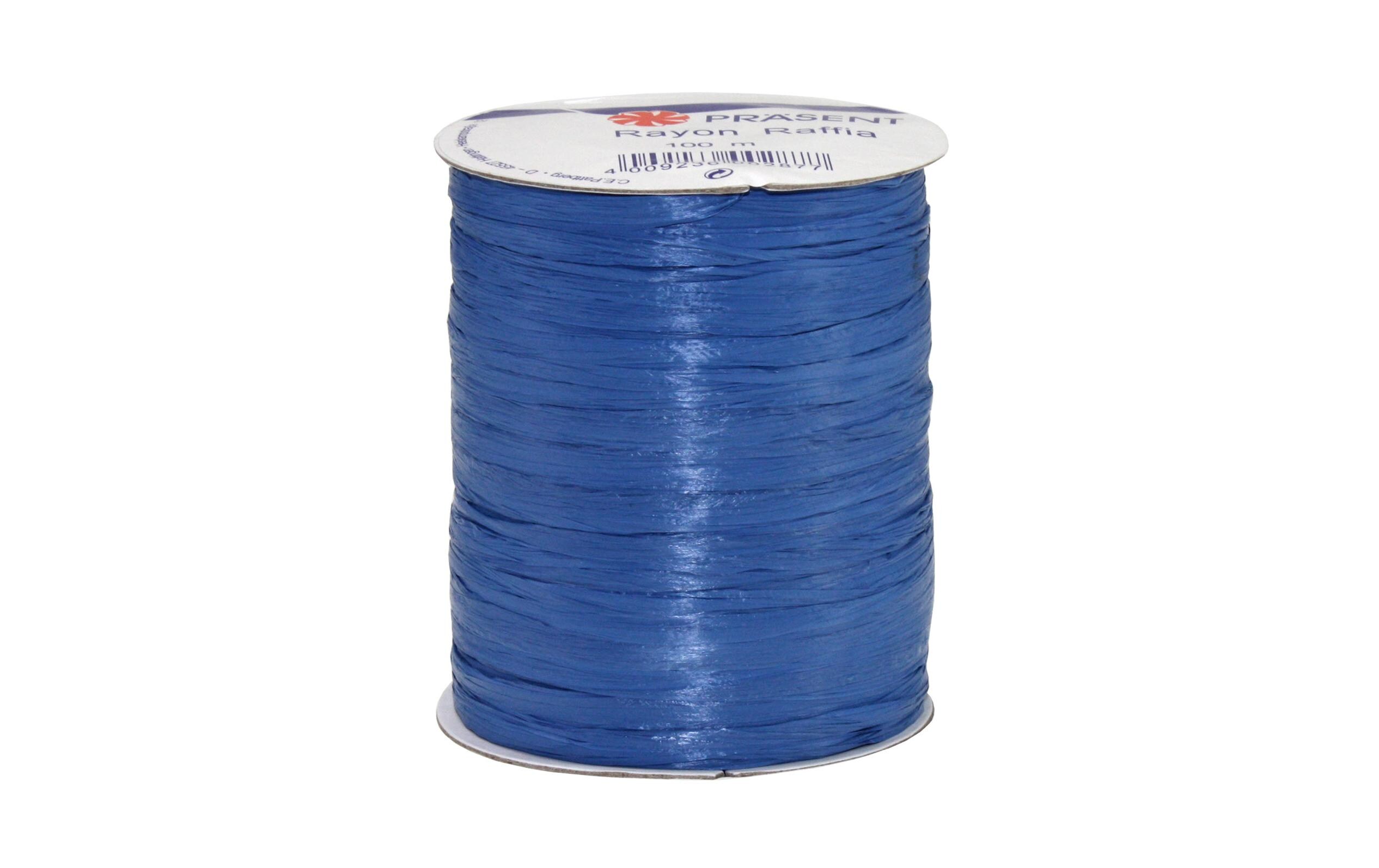 Geschenkband Raffia Rayon 100 m, RoyalblauBand für Geschenke