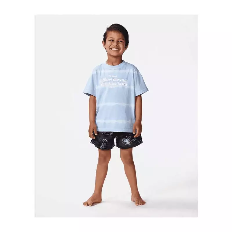 Teeshirt junior RIPCURL Shred Town Slogan Tee -Boy Cool Blue