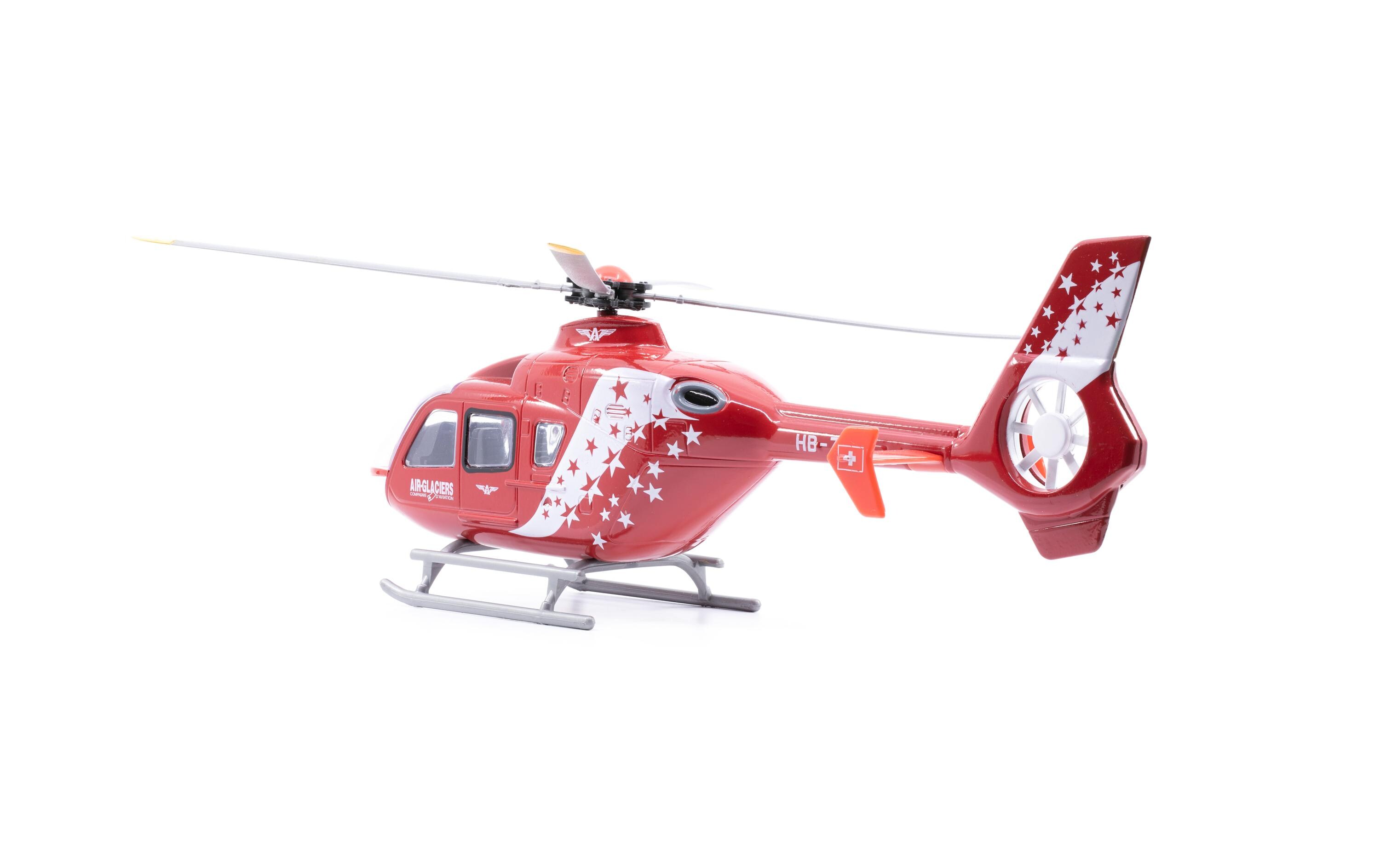 Toy EC-135 Air-Glaciers Helikopter 1:72Detailgetreuer Helikopter mit Licht- und Soundfunktionen