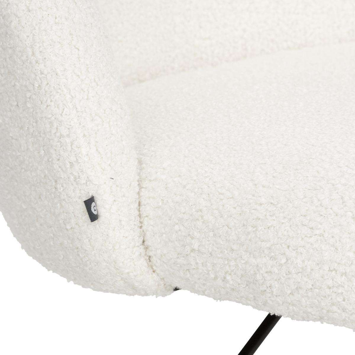 CHAISE BUREAU BOUCLETTE GEOS BLANC