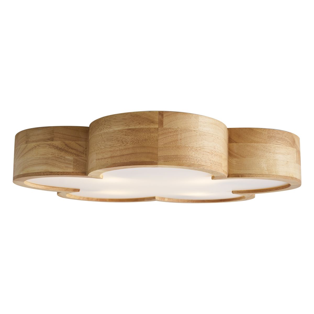 Kinder plafondlamp hout met wit - Lucille