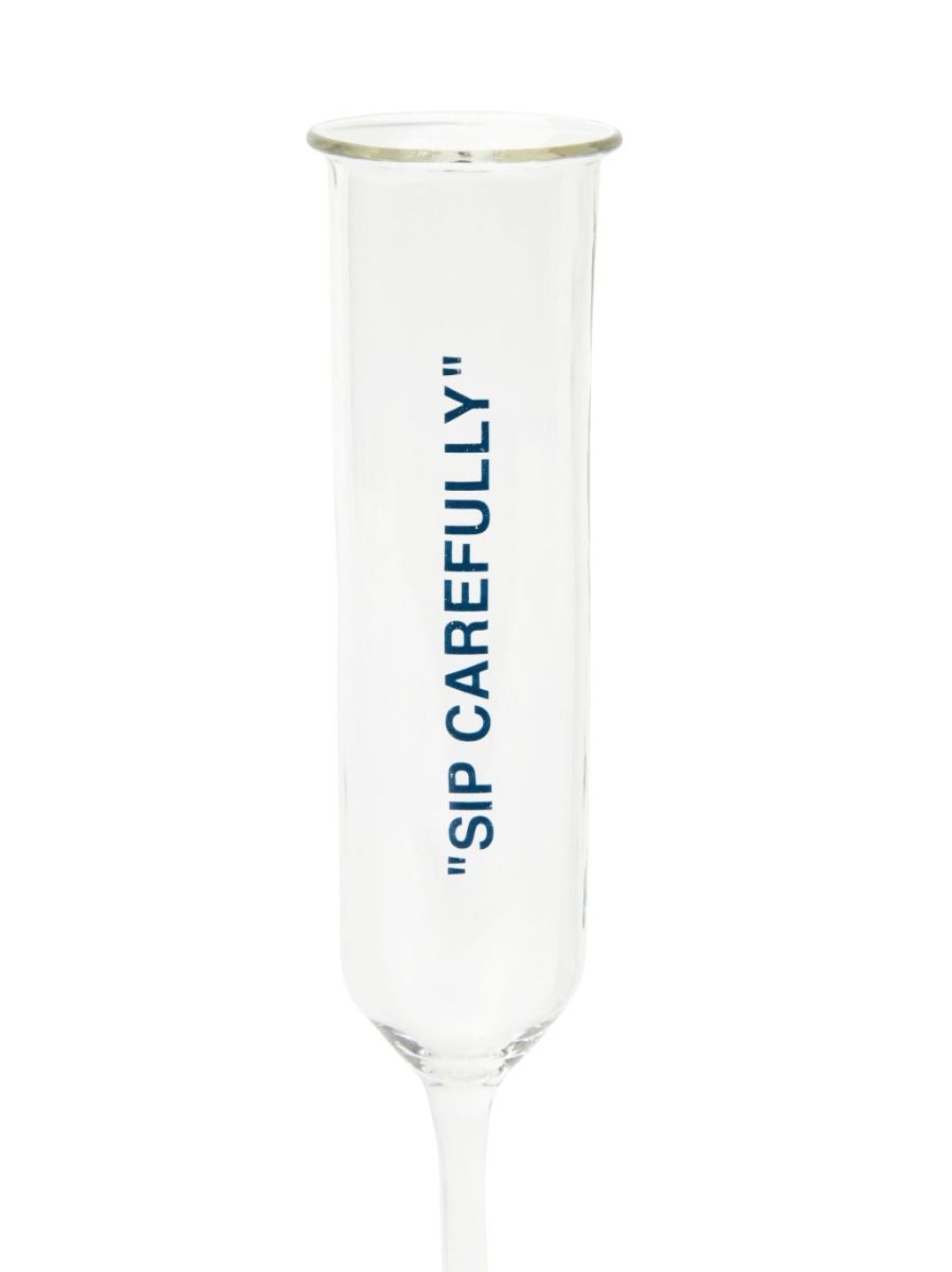 Off-White Flute Glass Quote Set