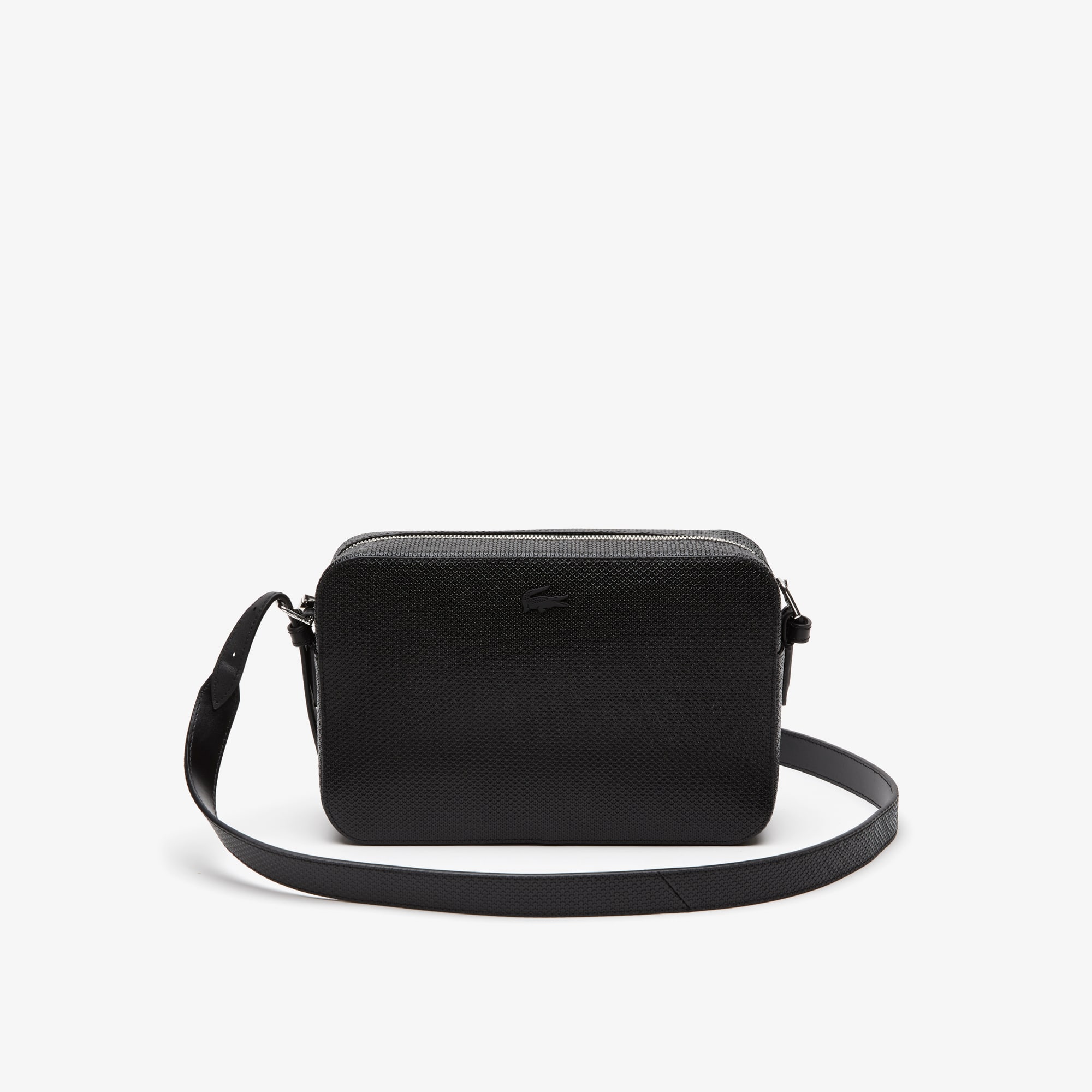 Sac pochette femme Lacoste Chantaco en cuir de vachette Sacs à bandoulière - Noir - Lacoste - Femme
