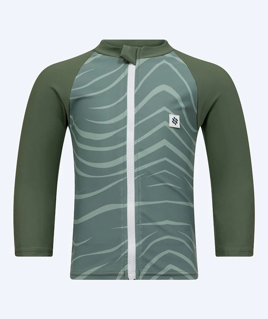Watery UV-trøje til børn - Fjord Langærmet Rashguard - Grøn