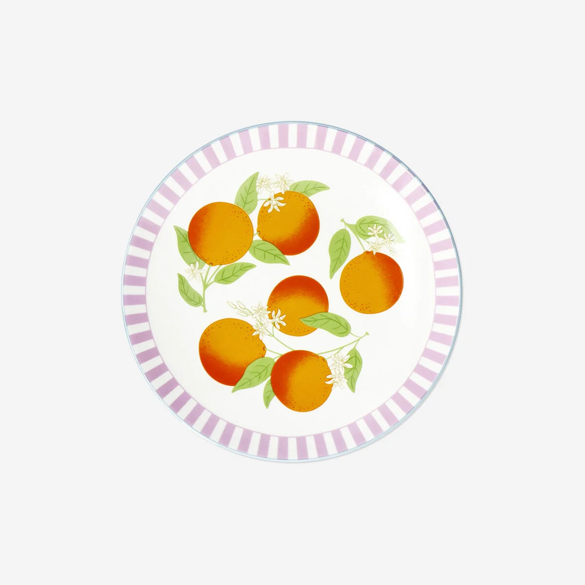 Tallerken med appelsiner og striber - Stor