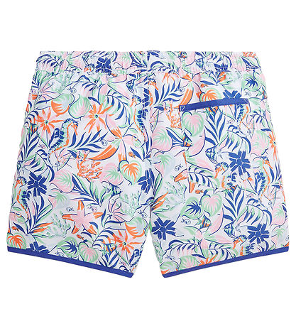 Polo Ralph Lauren Bådeshorts - Briggs - Hvid m. Bl?/ Grøn/Orange/