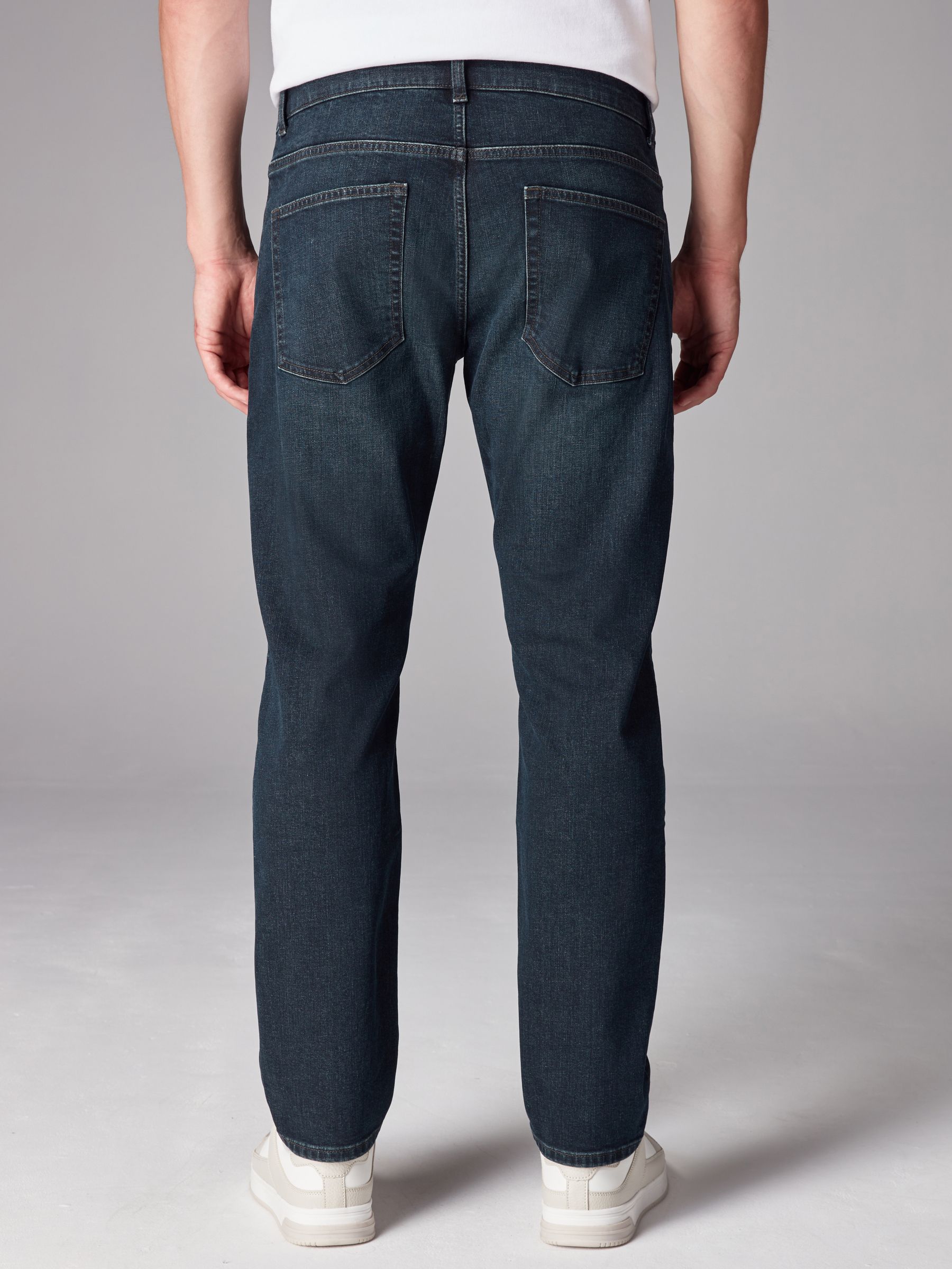 Donkerblauwe wassing - Enkele - Slim fit klassieke stretchy jeans