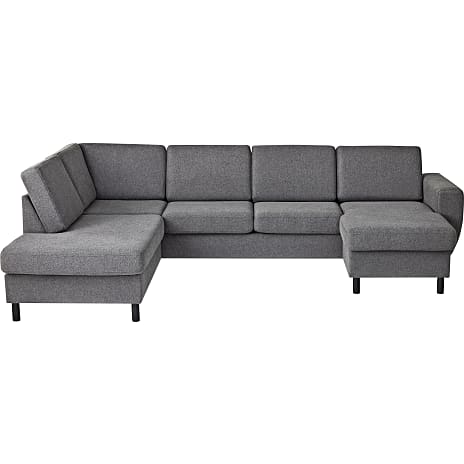 Rom Nordic højrevendt U-sofa - antracit