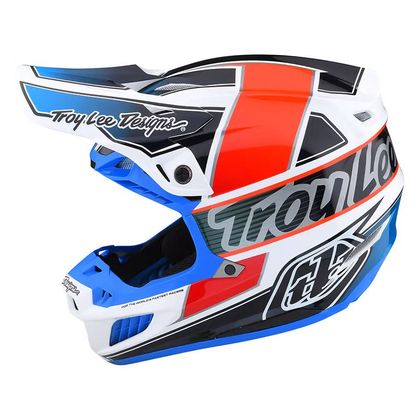 Casque cross TroyLee design SE5 ECE COMPOSITE TEAM MIPS 2023 - Orange / Bleu