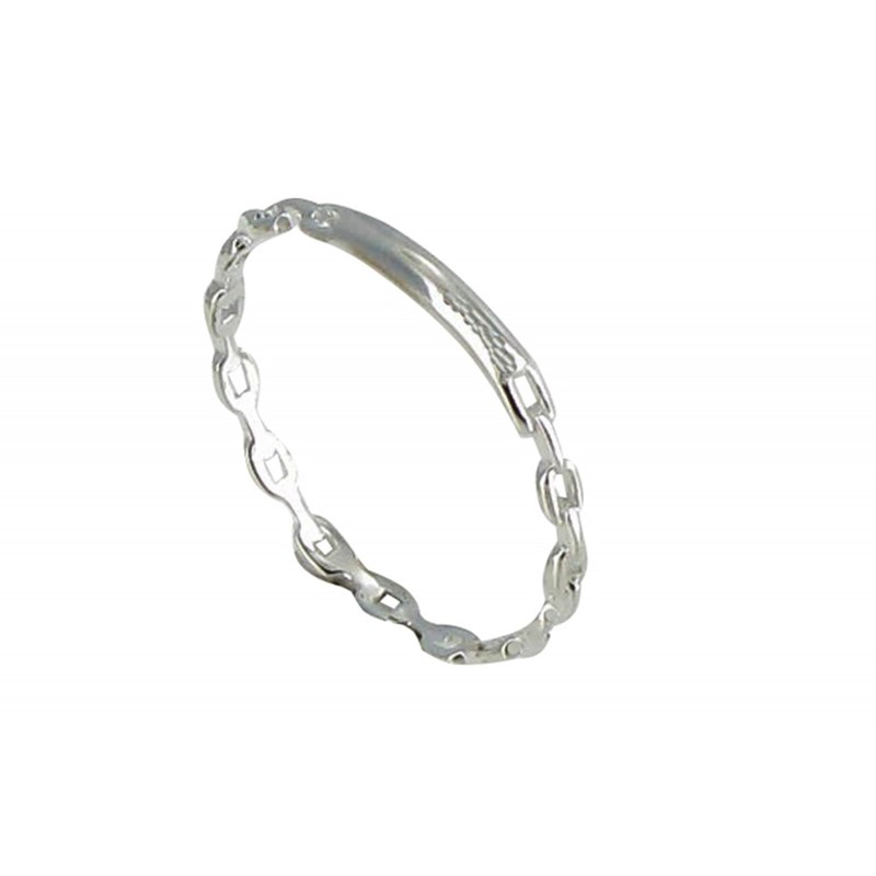 Petite Bague Argent Gourmette