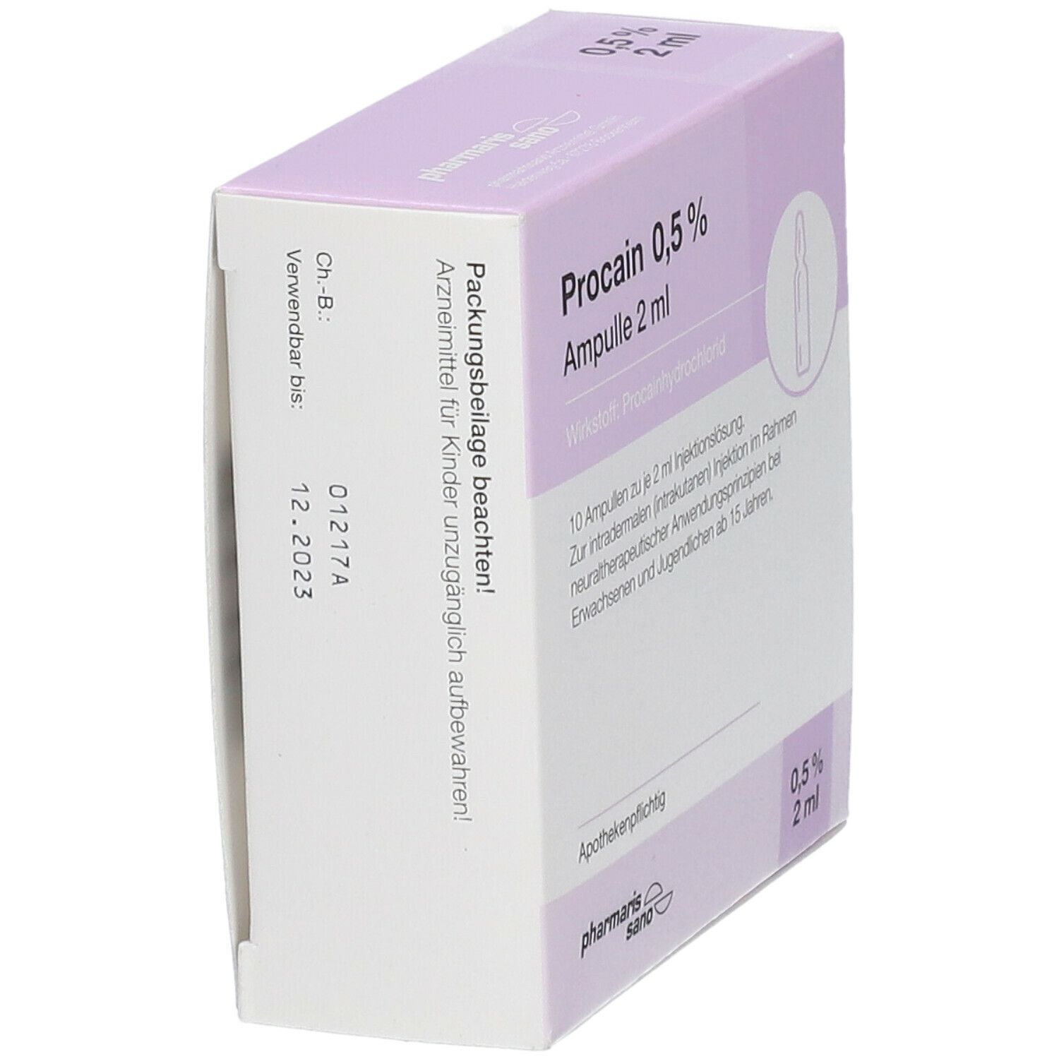 PROCAIN pharmarissano 0,5% Inj.-Lsg.Ampullen 2 ml