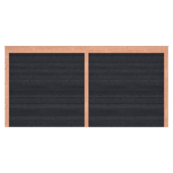 Overkapping Douglas Zwart Zweeds Rabat 495x255cm symmetrisch