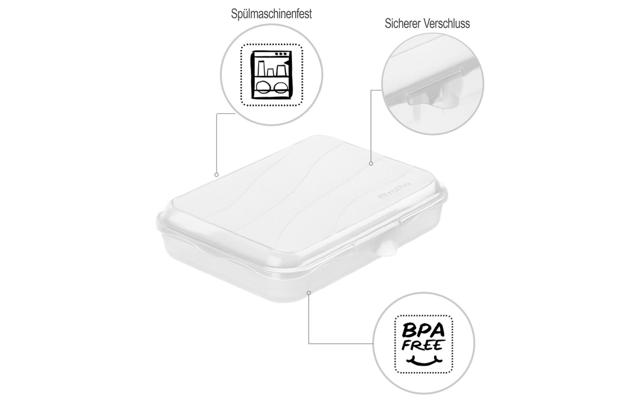 Lunchbox Fun 750 ml, TransparentSnackdose für Unterwegs