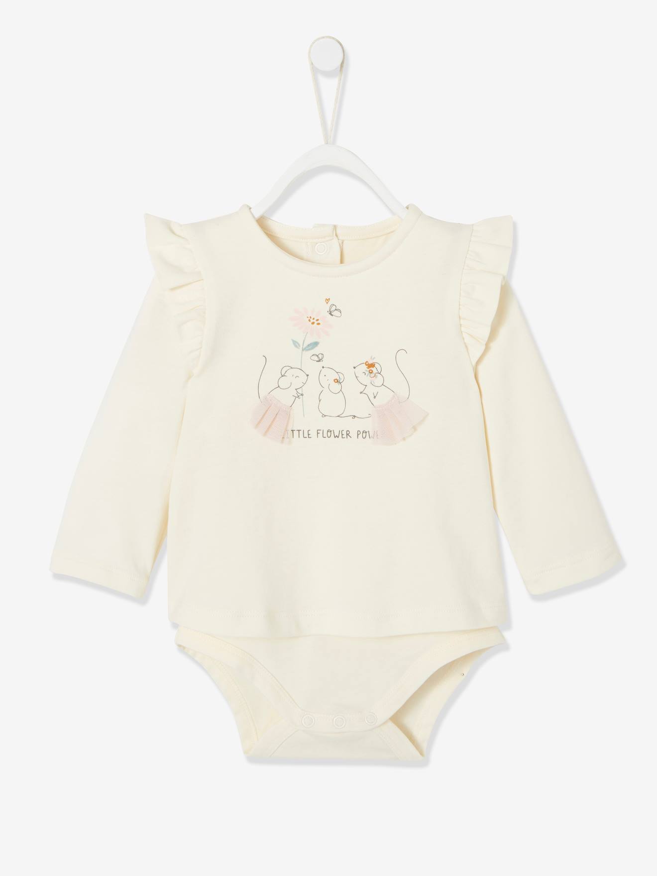 Body de manga comprida para bebê 