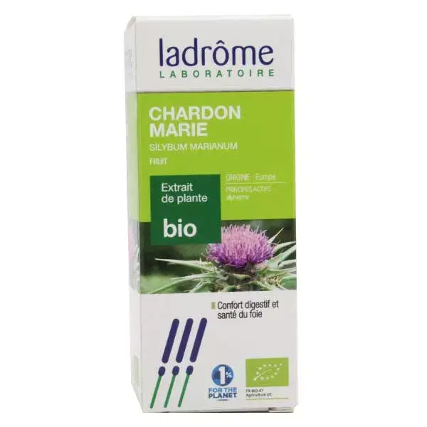 Extrato fresco de cardo-mariano orgânico Ladrome 50ml