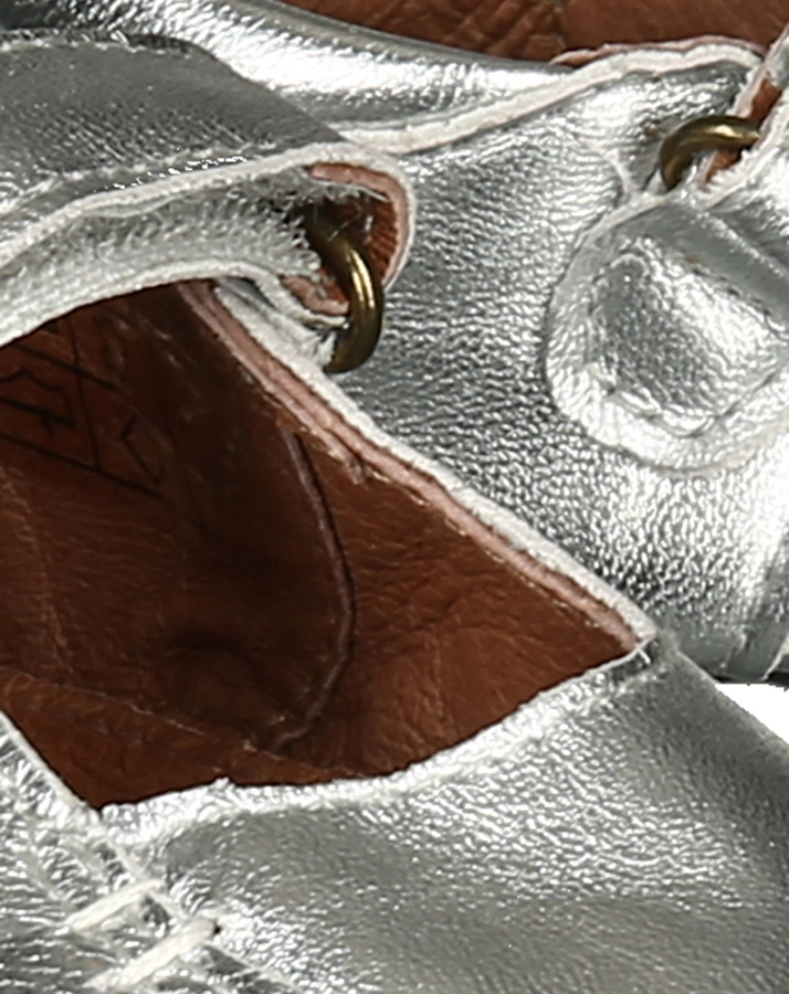Hausschuhe BALLERINA VELCRO in silver