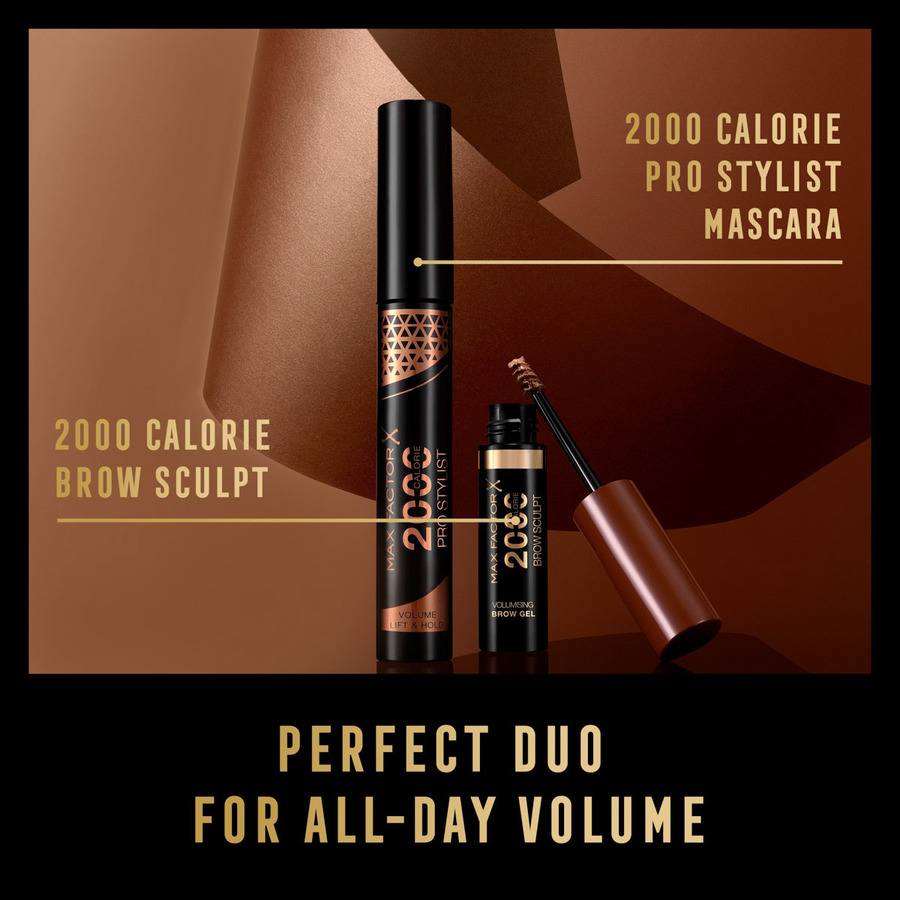 Max Factor 2000 Calorie Pro Stylist Mascara Black Brown 9ml