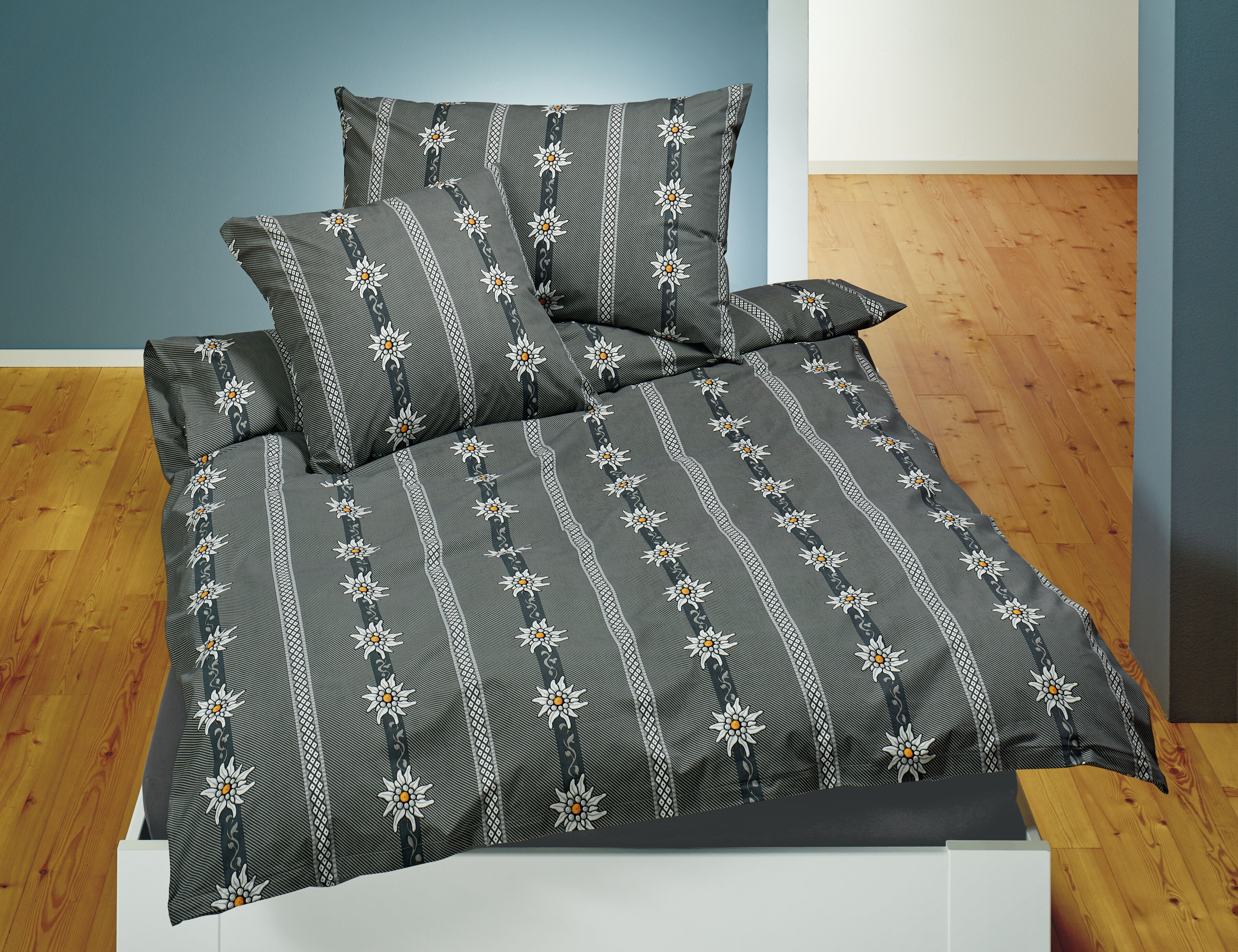 Bettwäsche mit Edelweiss-Motiv