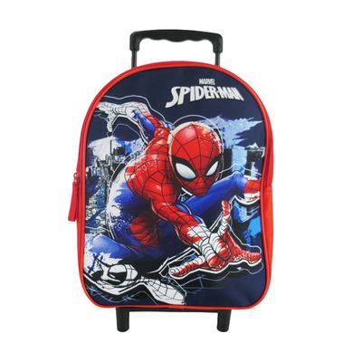 Sac maternelle à roulettes Spiderman - 1 compartiment - bleu - Bagtrotter