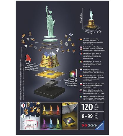 Ravensburger 3D Puzzlespiel - 120 Teile - Liberty Nah